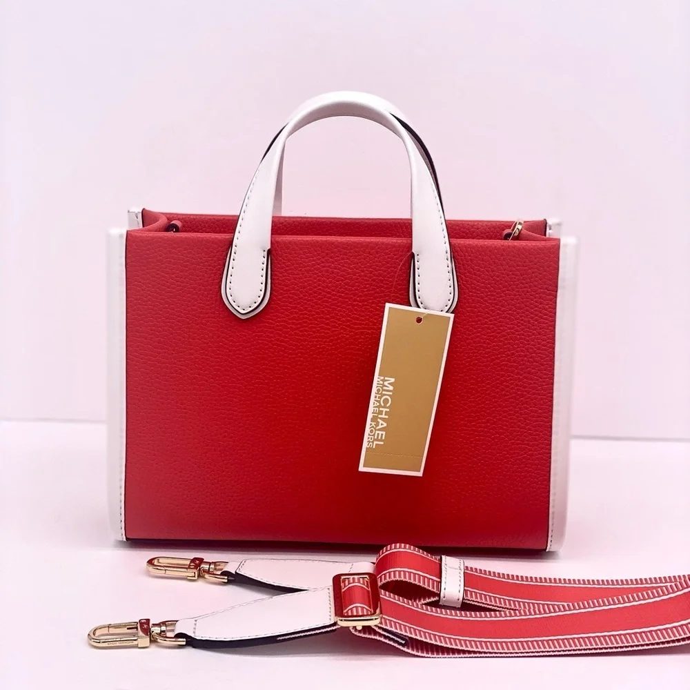 Michael Kors Gigi Small Embossed Pebbled Leather Messenger Bag